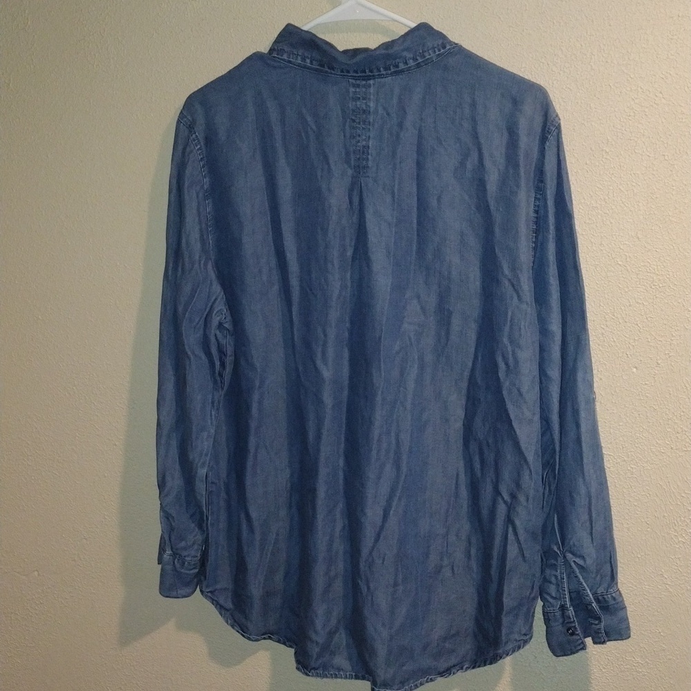 Hester & Orchard 100% Tencel Chambray Button Down Shirt L - Picture 6 of 6